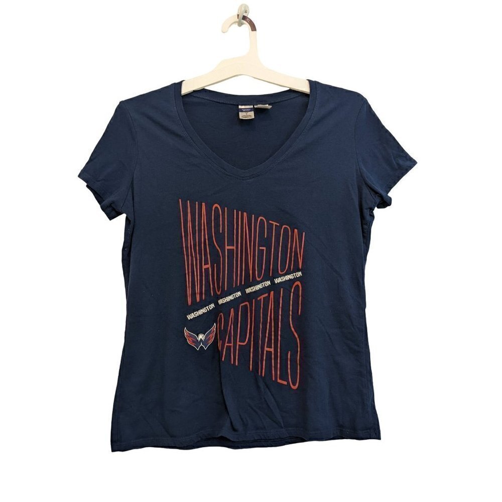 Bottom Drawers Sleepwear NHL Washington Capitals Blue Womens Shirt Medium